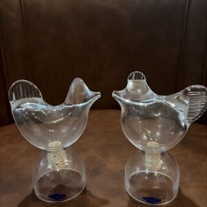 Vintage McM Salt Pepper Shaker Hen Rooster  Finland hen on nest design